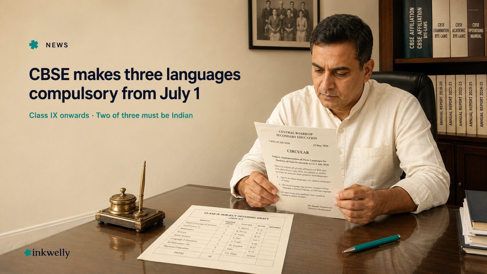CBSE makes three languages compulsory in Class IX — Inkwelly News